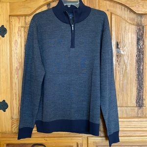 Toscano merino wool 1/4 zip sweater